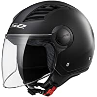 LS2- casco moto jet Airflow negro mate- XL